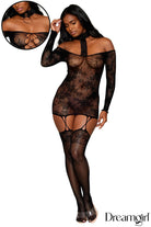 Dreamgirl Reversible Long-Sleeved Garter Dress Lingerie by Dreamgirl- The Nookie