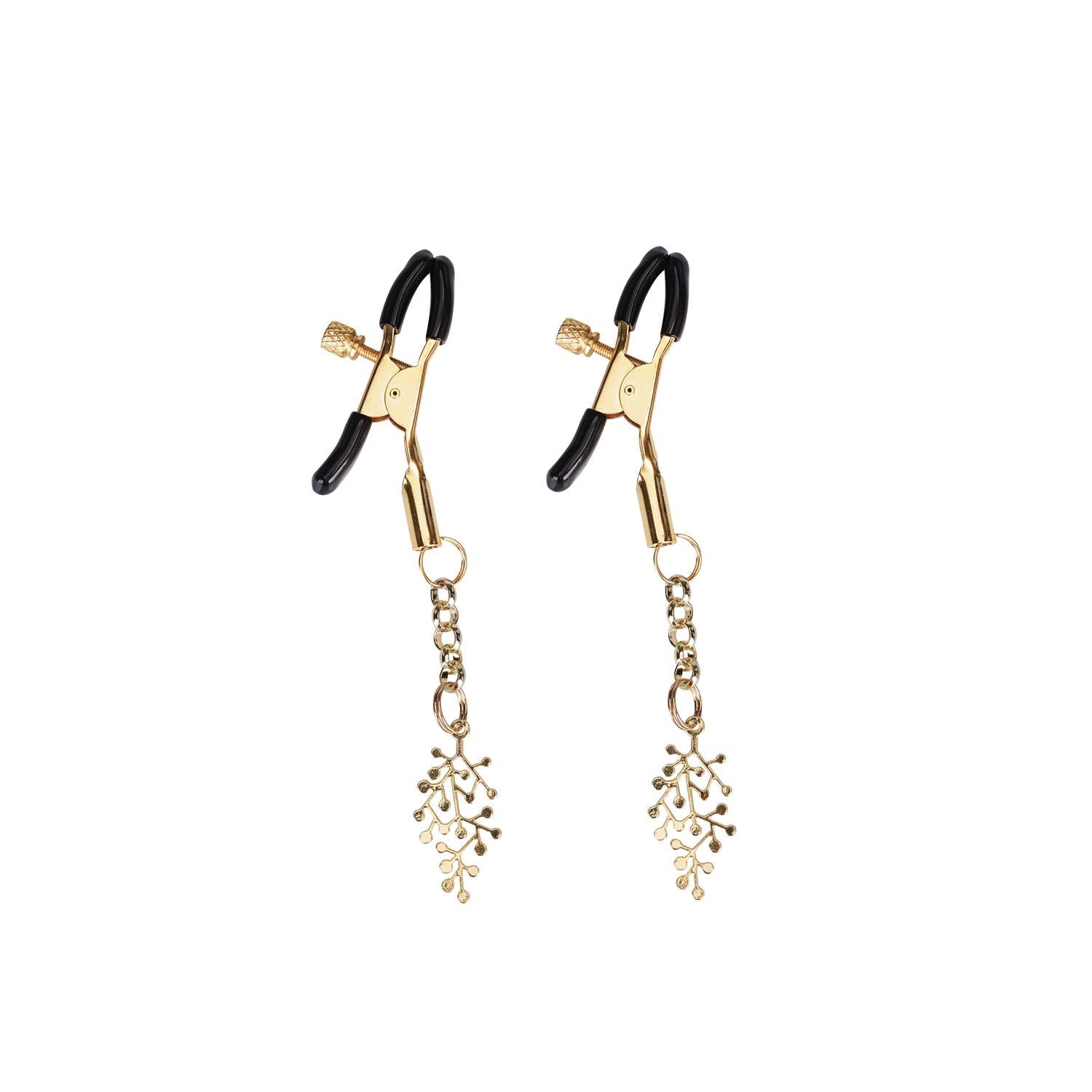 Gold Nipple Clamps: Leaf Kink by Liebe Seele- The Nookie