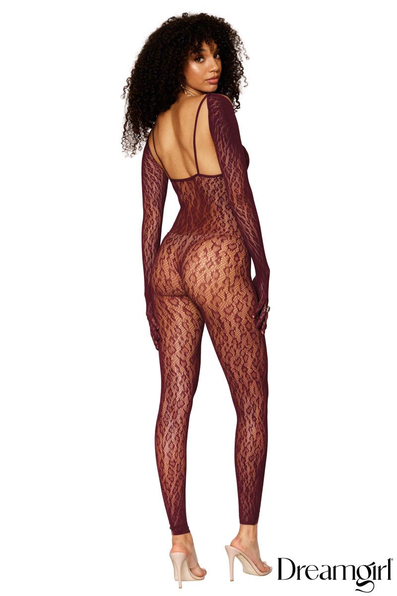 Two Piece Leopard Bodystocking Lingerie by Dreamgirl- The Nookie