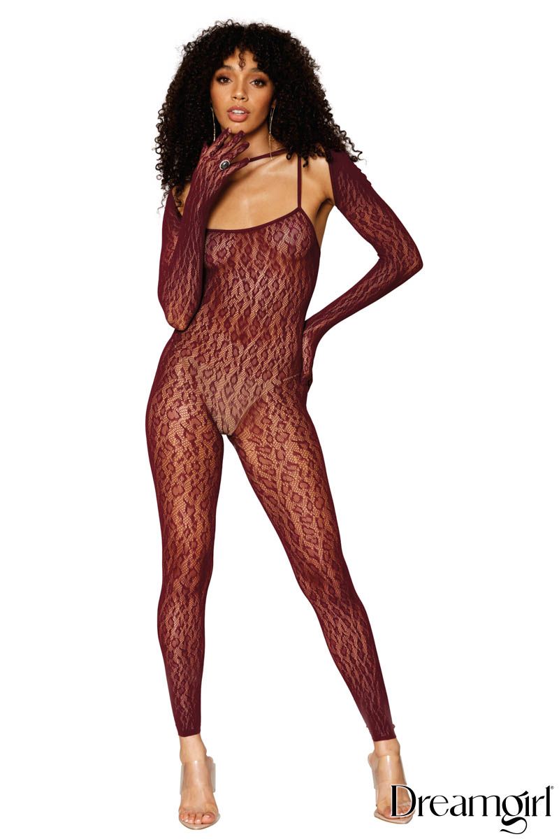 Two Piece Leopard Bodystocking Lingerie by Dreamgirl- The Nookie