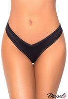  High Leg Thong in Black Lingerie by Mapalé- The Nookie