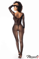 Long-Sleeve Open Crotch Fishnet Bodystocking Lingerie by Mapalé- The Nookie