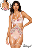 Rose Embroidery Two Piece Teddy Lingerie by Mapalé- The Nookie