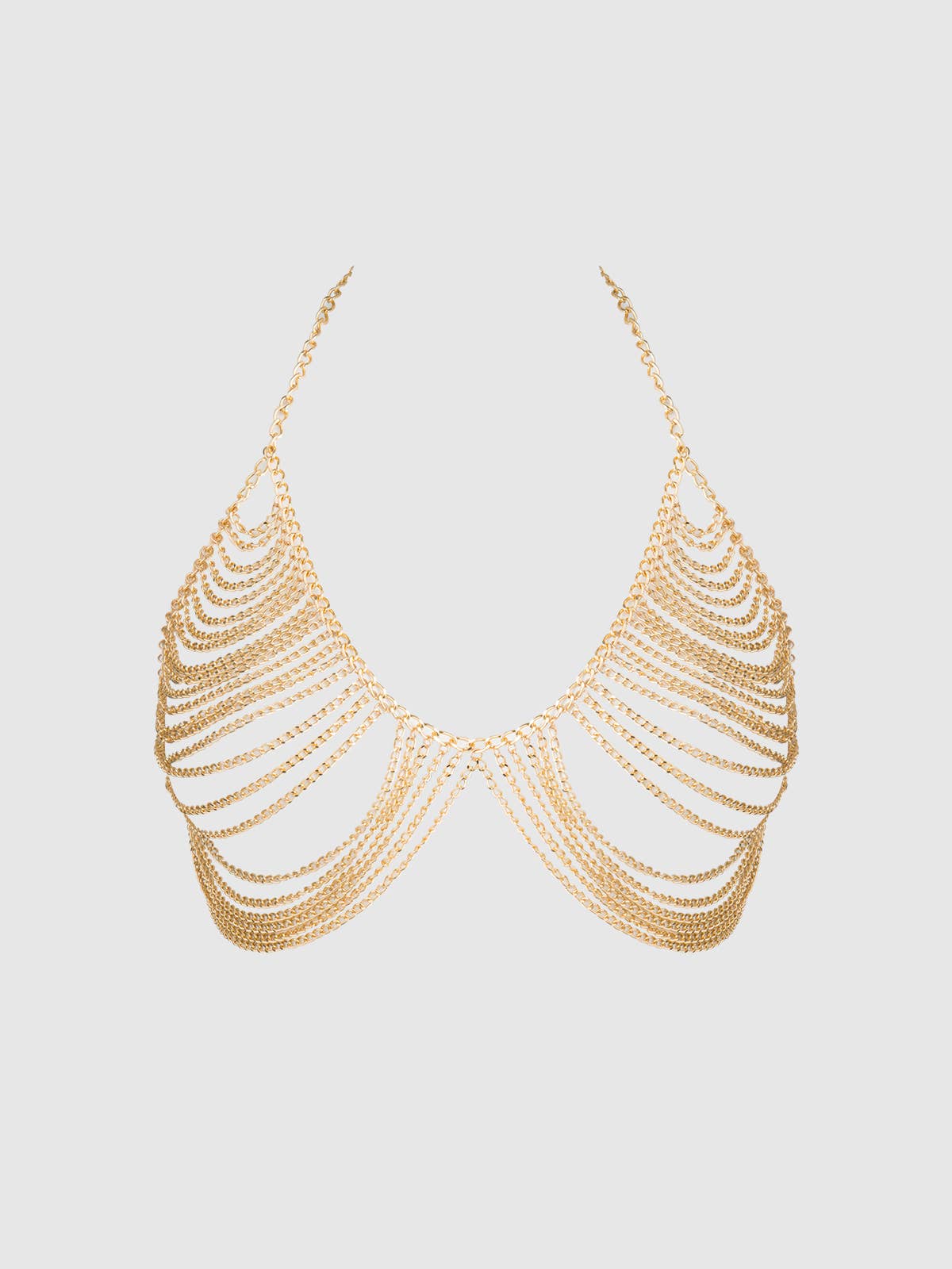 Chain Drape Bralette in Gold Lingerie by House of Desire- The Nookie