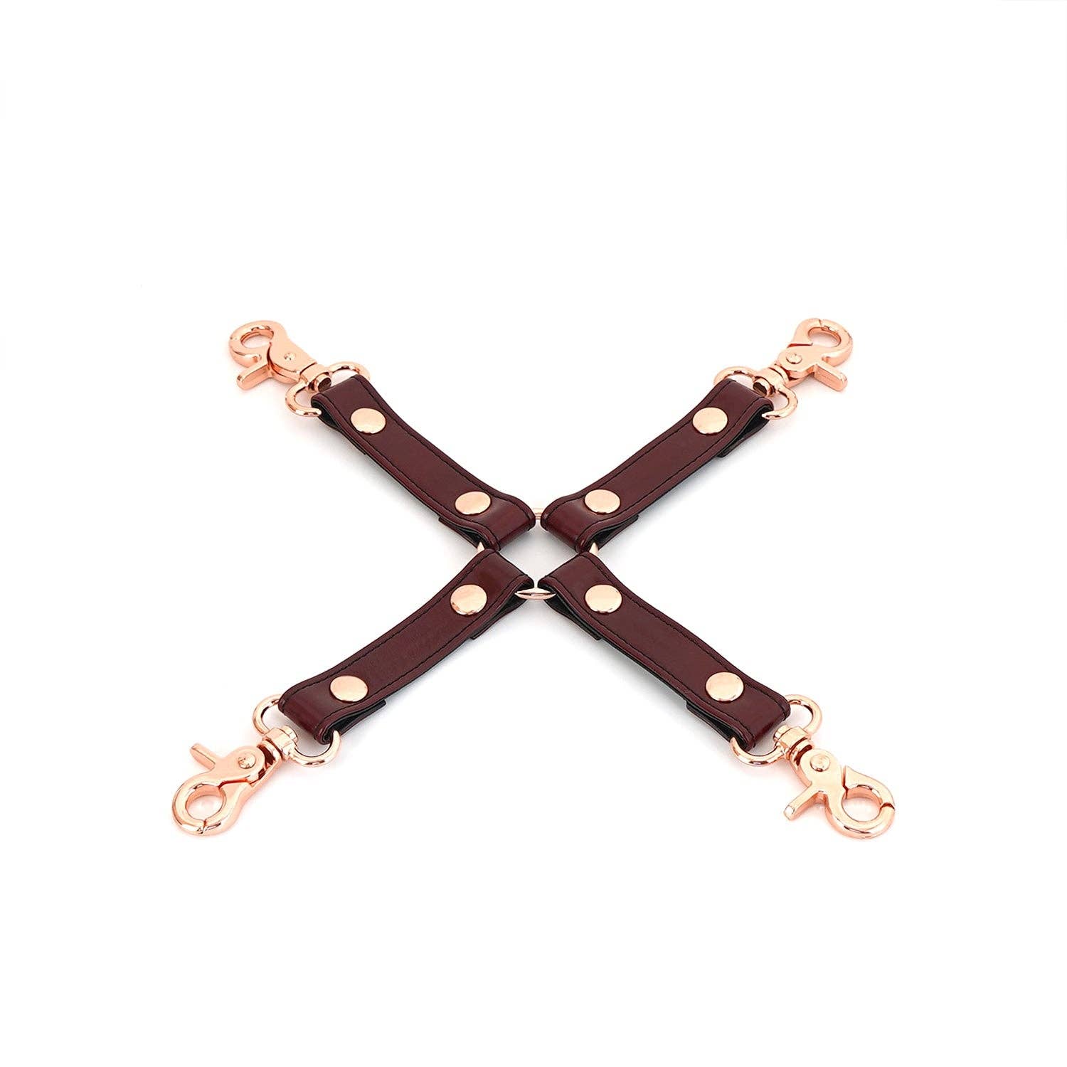 Wine Red Leather Hogtie Lingerie by Liebe Seele- The Nookie