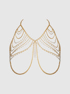 Pearl & Chain Draped Bralette Lingerie by House of Desire- The Nookie