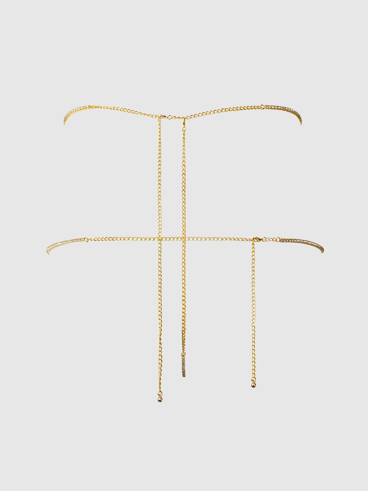 Rhinestone Swirl Knot Panty in Gold Lingerie by House of Desire- The Nookie