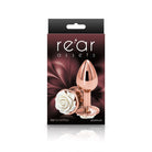 Small Rose Gold Plug with White Rose Dildo by NS Novelties- The Nookie