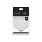 Glitter Hearts Red and Silver Pasties Lingerie by NS Novelties- The Nookie