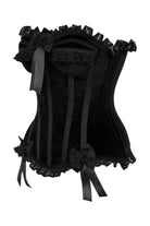  Black Velvet Steel Boned Burlesque Corset Lingerie by Daisy Corsets- The Nookie