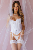  White Lace Corset Lingerie by Coquette- The Nookie