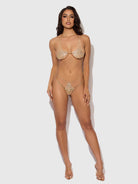 Rhinestone Swirl Knot Panty in Gold Lingerie by House of Desire- The Nookie