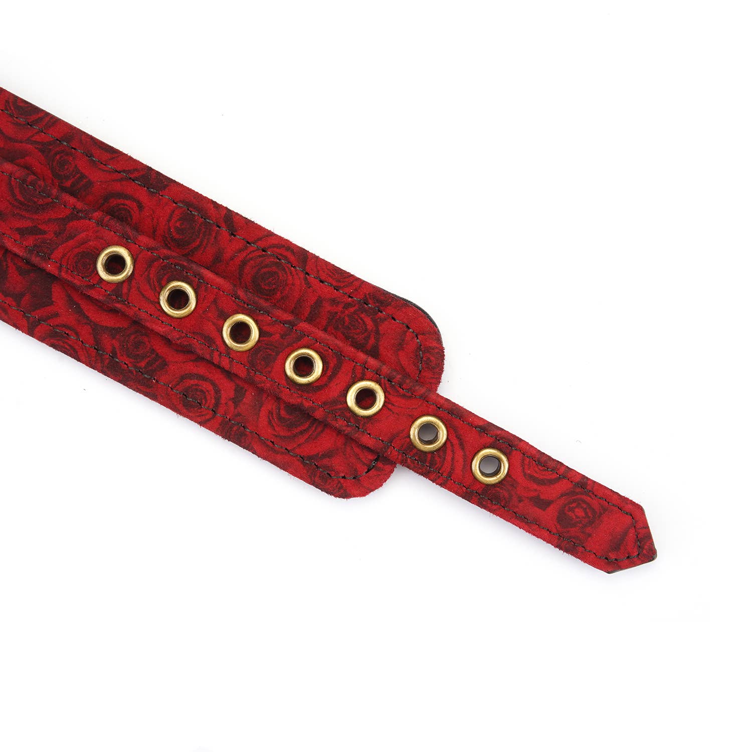 Kinbaku Ukiyoe Luxury Red Rosy Lamb Suede Leather Ankle Cuff Kink by Liebe Seele- The Nookie