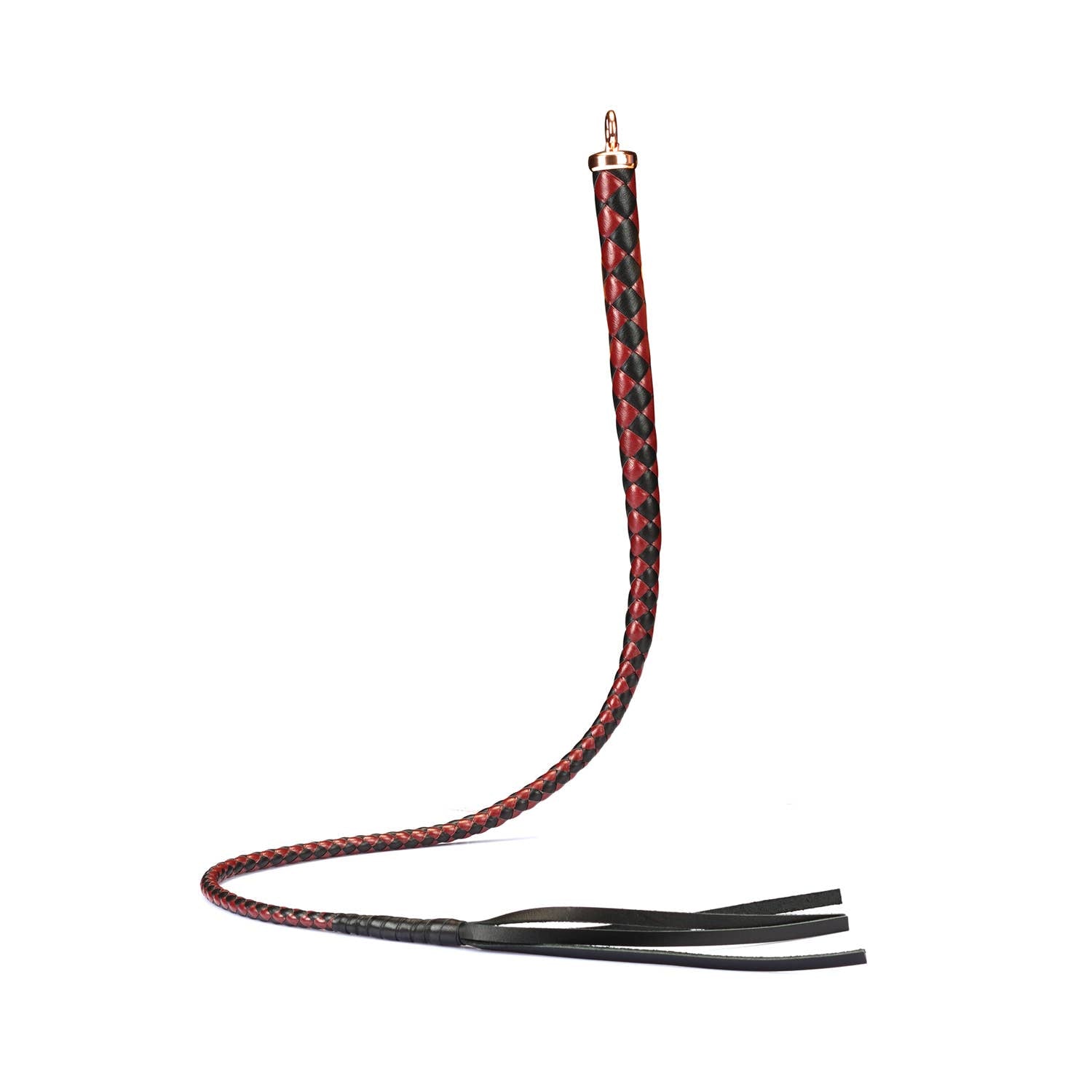 Wine Red Leather Bull Whip 102cm Luxury Leather Whip Kink by Liebe Seele- The Nookie