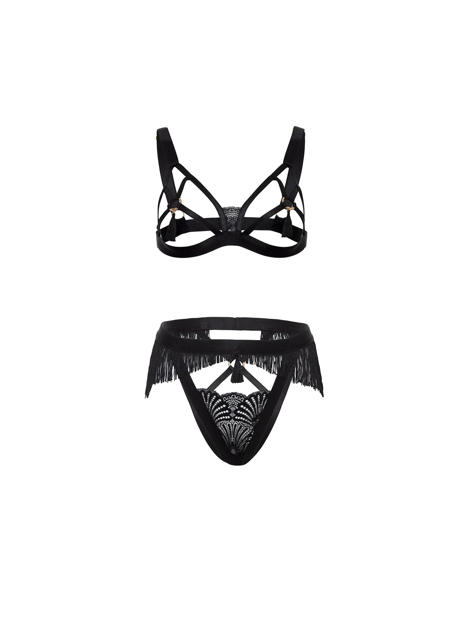 S/M Annika Open Cup Two-Piece Set Lingerie by Oh La La Cheri- The Nookie
