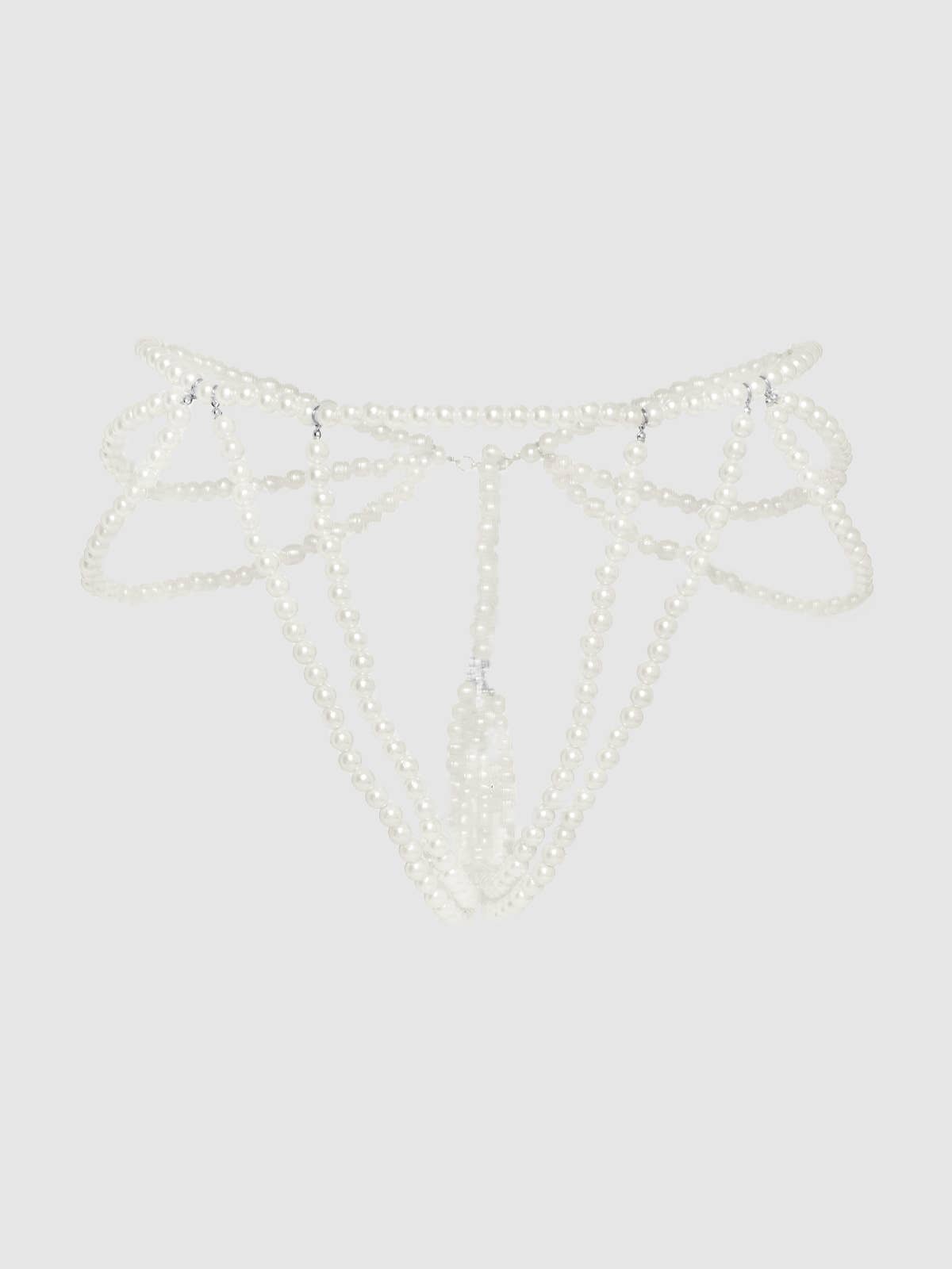 Pearl Draped Panty Lingerie by House of Desire- The Nookie