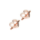 Heart-shaped Nipple Clamps with Rhinestones in Rose Gold Kink by Liebe Seele- The Nookie