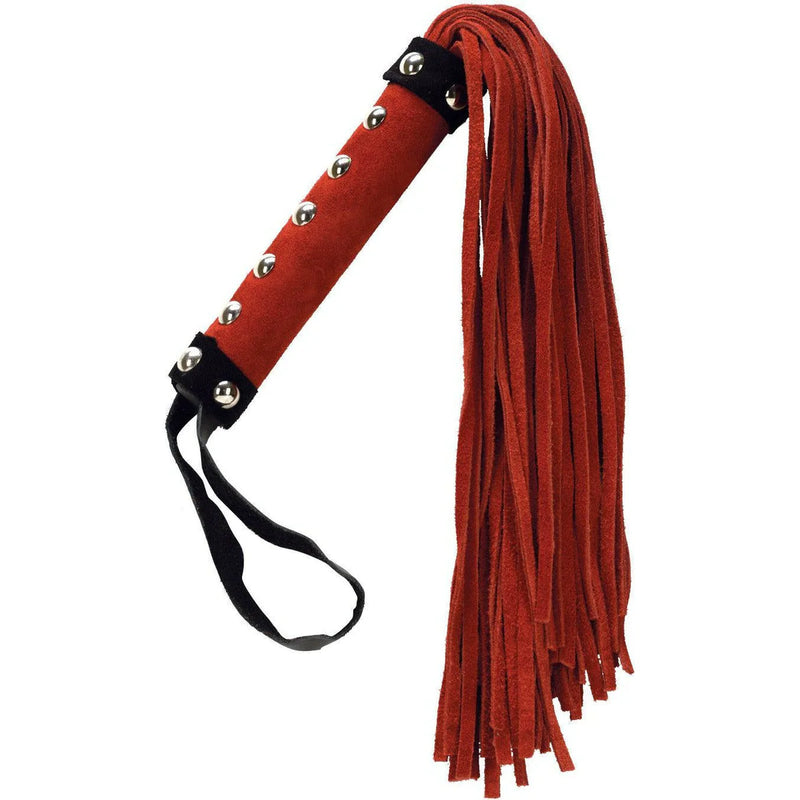  Large Whip with Studs in Red Kink by Punishment- The Nookie