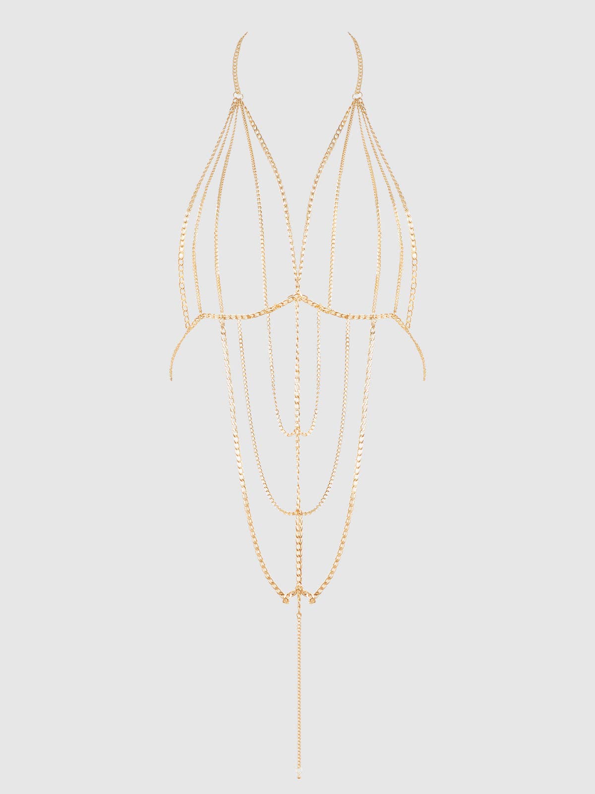 Deep V-Plunge Chain Teddy Lingerie by House of Desire- The Nookie