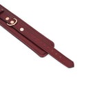 Wine Red Leather Handcuffs with Rose Gold Hardware Kink by Liebe Seele- The Nookie