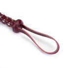 Wine Red Deluxe Cow Leather Heavy Flogger with Studded Handle Kink by Liebe Seele- The Nookie