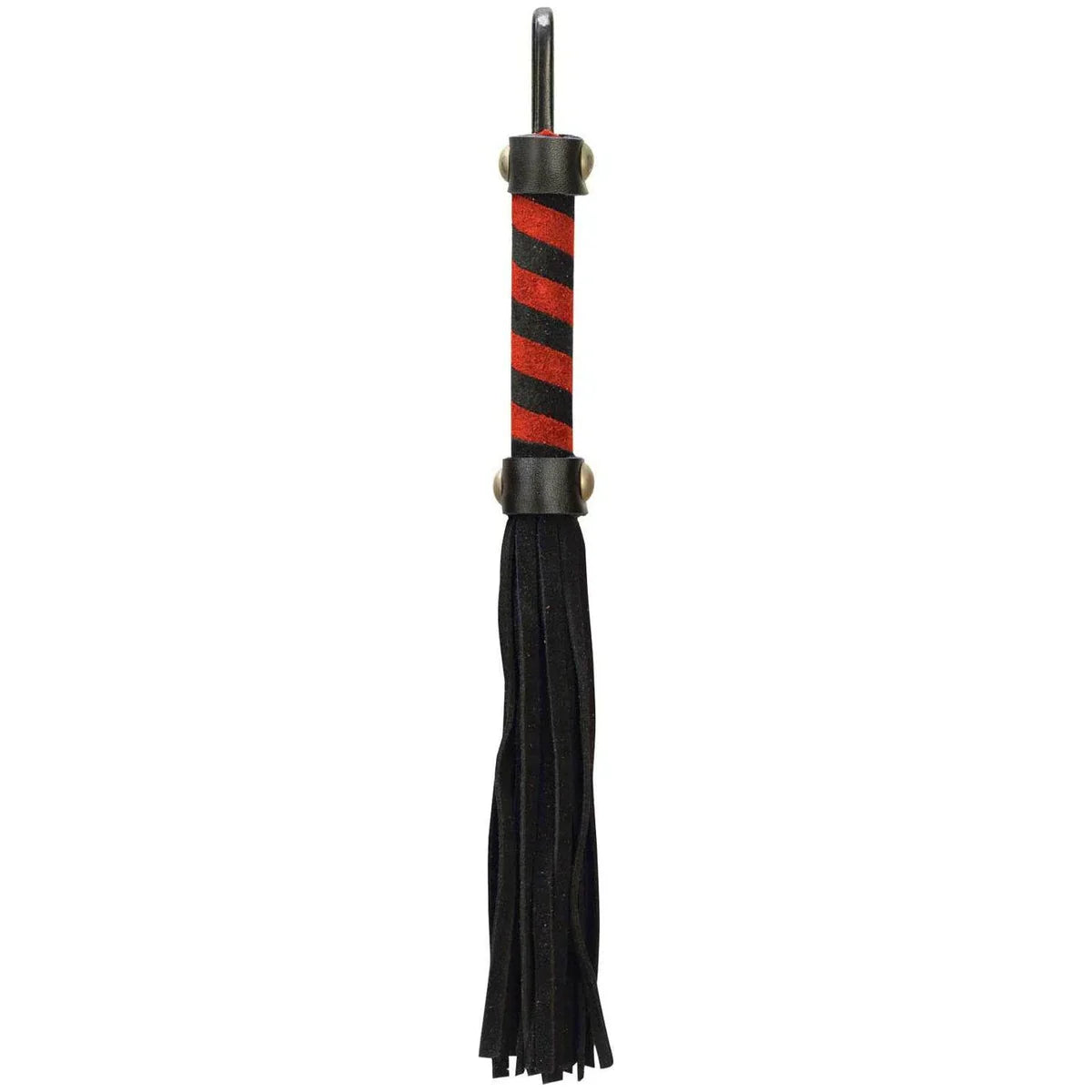 Black Small Whip With Black and Red Handle Kink by Punishment- The Nookie