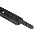 Crocodile Noir Black Leather Wrist Cuffs Kink by Liebe Seele- The Nookie