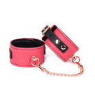 Angel's Kiss Pink Leather Ankle Cuffs with Locking Buckle Kink by Liebe Seele- The Nookie