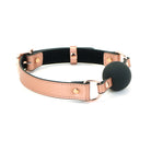 Rose Gold Silicone Ball Gag with Leather Strap Kink by Liebe Seele- The Nookie