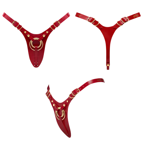 Leatherette Harness Fabulous in Red Harness by Strap-On-Me- The Nookie