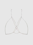 Rhinestone X-Crossed Bustier Lingerie by House of Desire- The Nookie