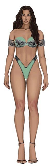 Lara Lace Strapless Push Up Bra & Tanga Set Lingerie by House of Desire- The Nookie