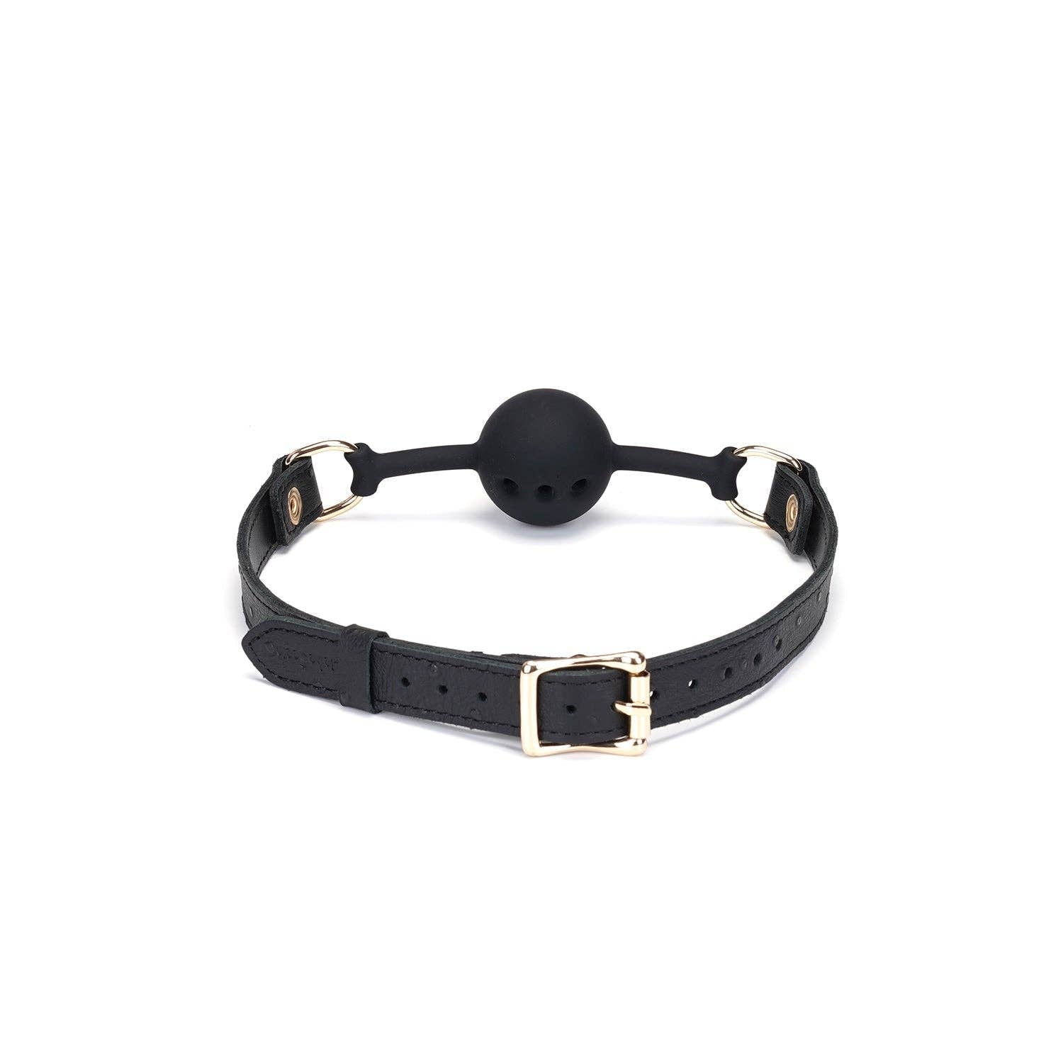 Demon's Kiss Black Leather Ball Gag Kink by Liebe Seele- The Nookie