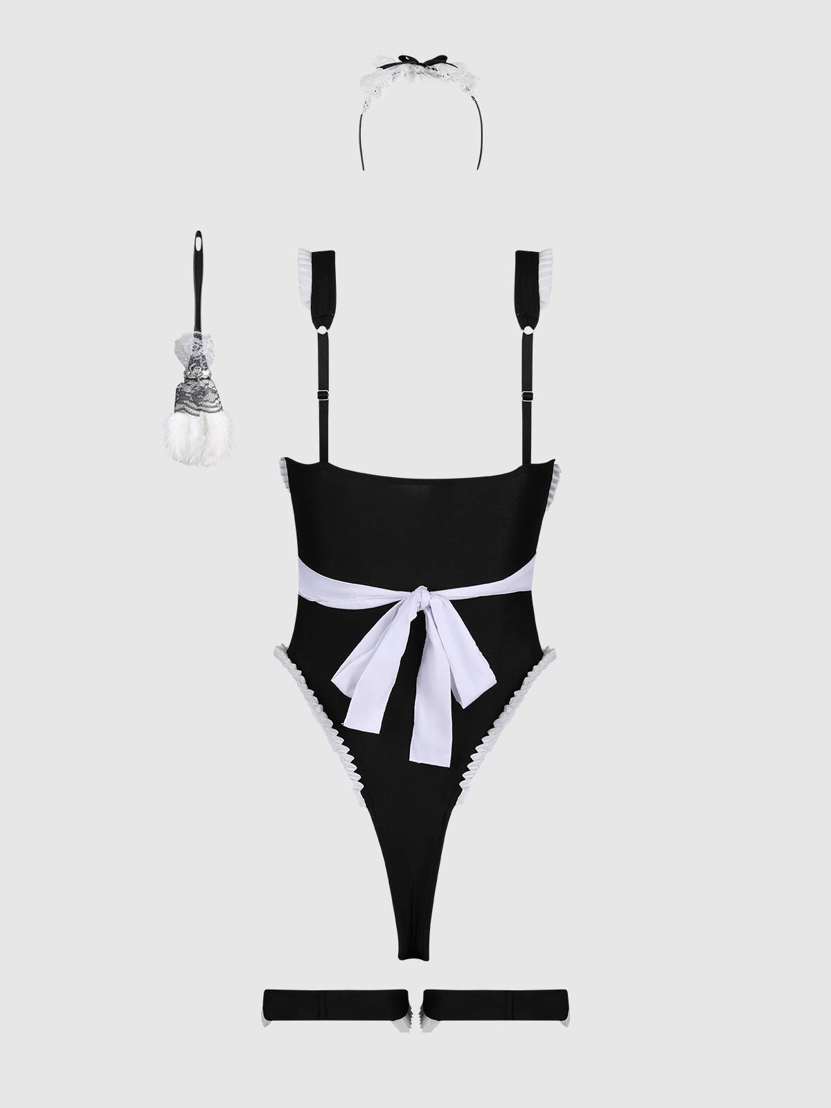 Maid Teddy Four-Piece Set Lingerie by House of Desire- The Nookie
