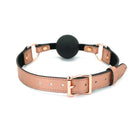 Rose Gold Silicone Ball Gag with Leather Strap Kink by Liebe Seele- The Nookie