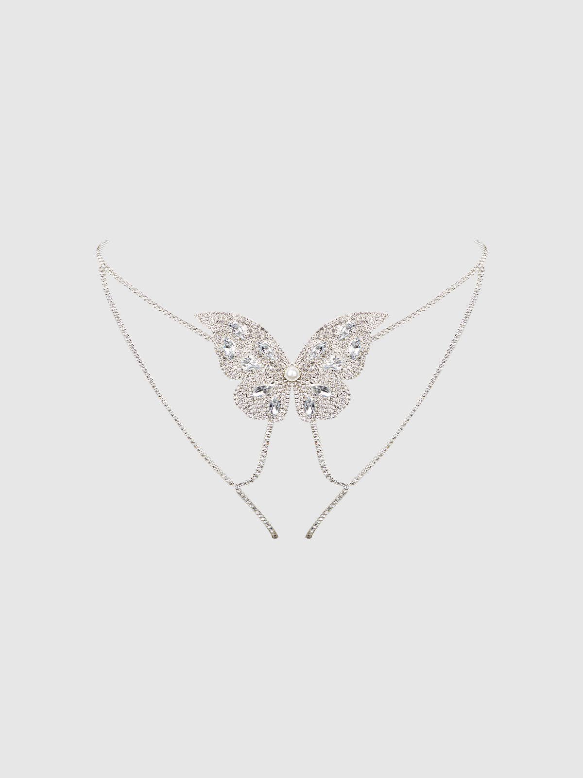 Rhinestone & Pearl Butterfly Panty Lingerie by House of Desire- The Nookie