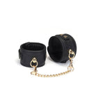 Demon's Kiss Black Leather Ankle Cuffs with Locking Buckles Kink by Liebe Seele- The Nookie