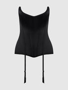 Juliet Satin Full Boning Scoop Neck Corset Lingerie by House of Desire- The Nookie