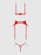 Cecily Lace & Chain Bra, Garter & G-string Set Lingerie by House of Desire- The Nookie