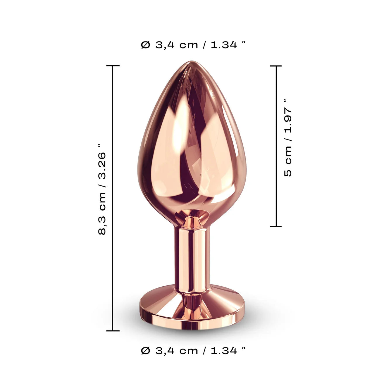 Dorcel Rose Gold Diamond Plug Size Medium Dildo by Dorcel- The Nookie