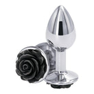 Small Silver Plug with Black Rose Dildo by NS Novelties- The Nookie