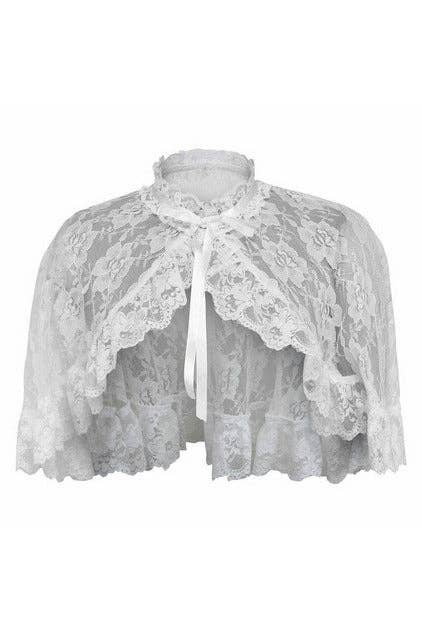  White Lace Cape Lingerie by Daisy Corsets- The Nookie