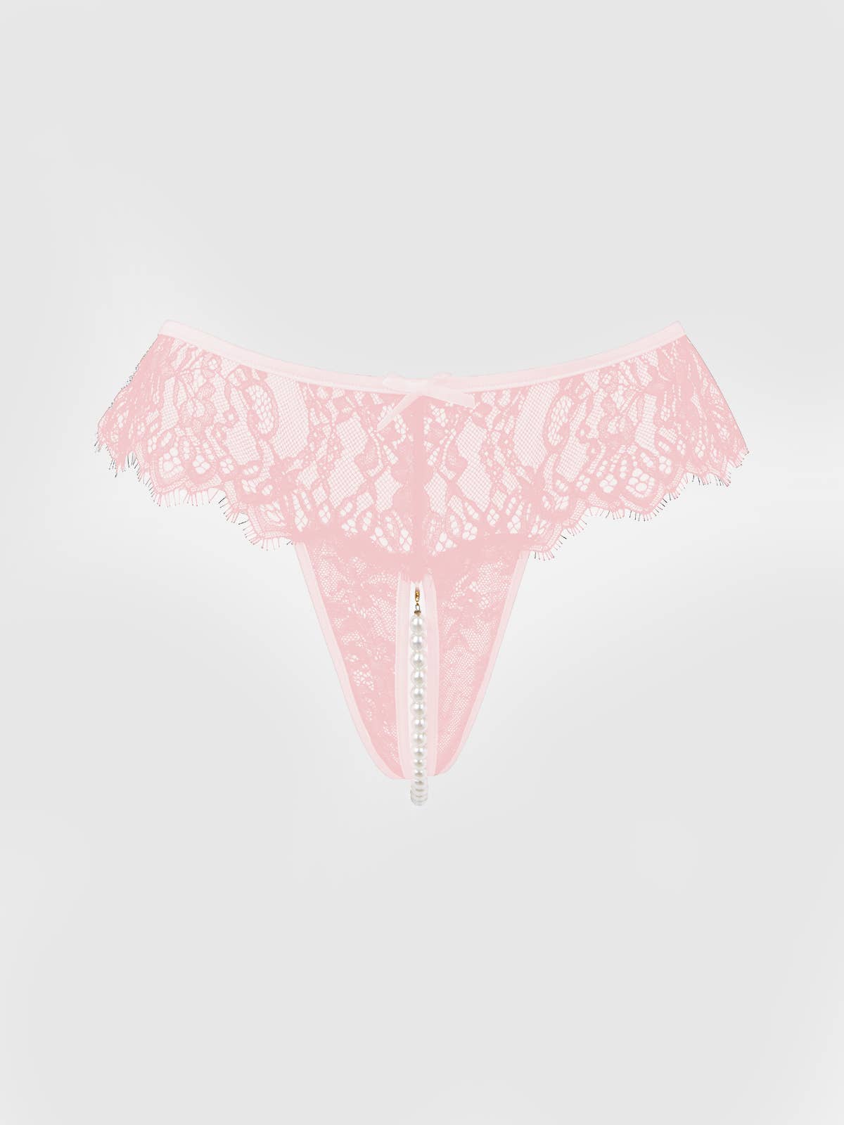 Jocelyn Lace & Pearl Crotchless Thong Lingerie by House of Desire- The Nookie