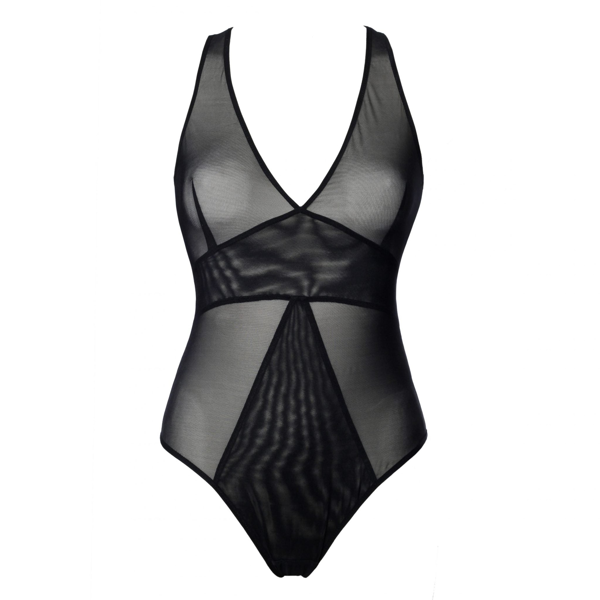 Black Mesh Bodysuit With Layering Lingerie by Flash You & Me- The Nookie