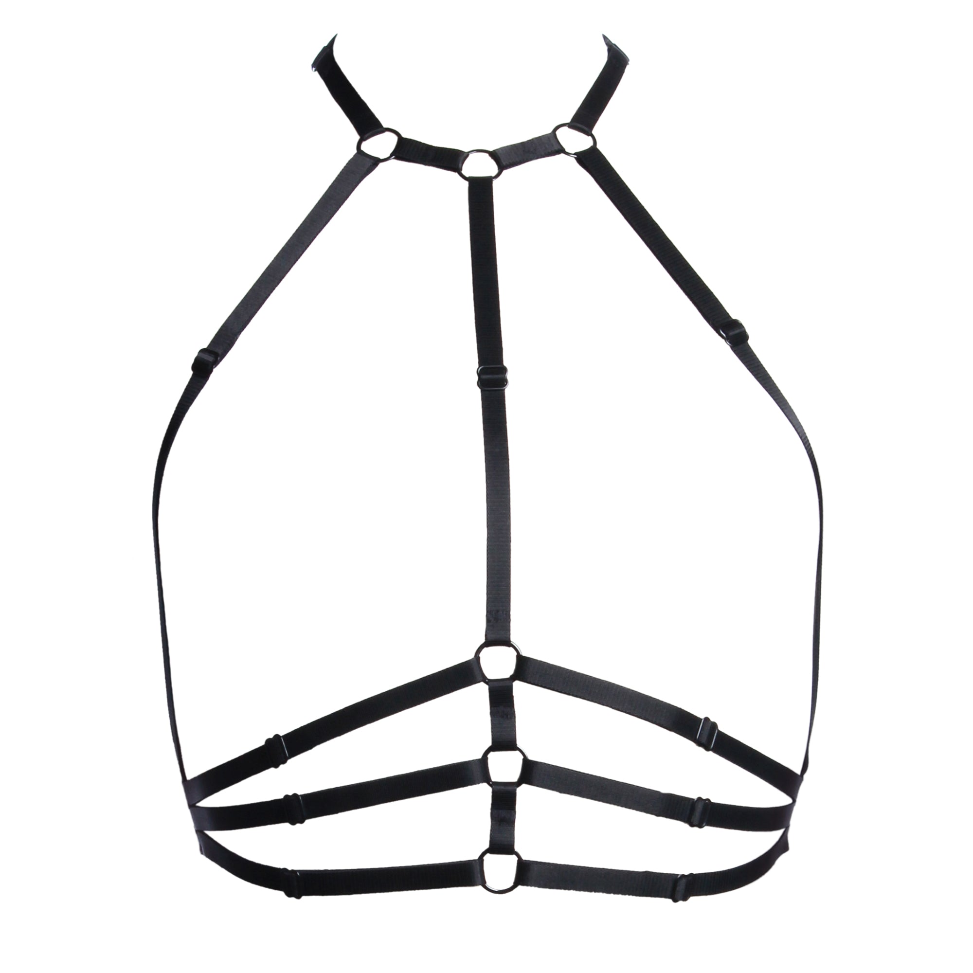  Black Samantha Harness with Black Sliders Lingerie by Flash You & Me- The Nookie