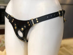  Vegan Black and Brass Jag Harness by Aslan Leather- The Nookie