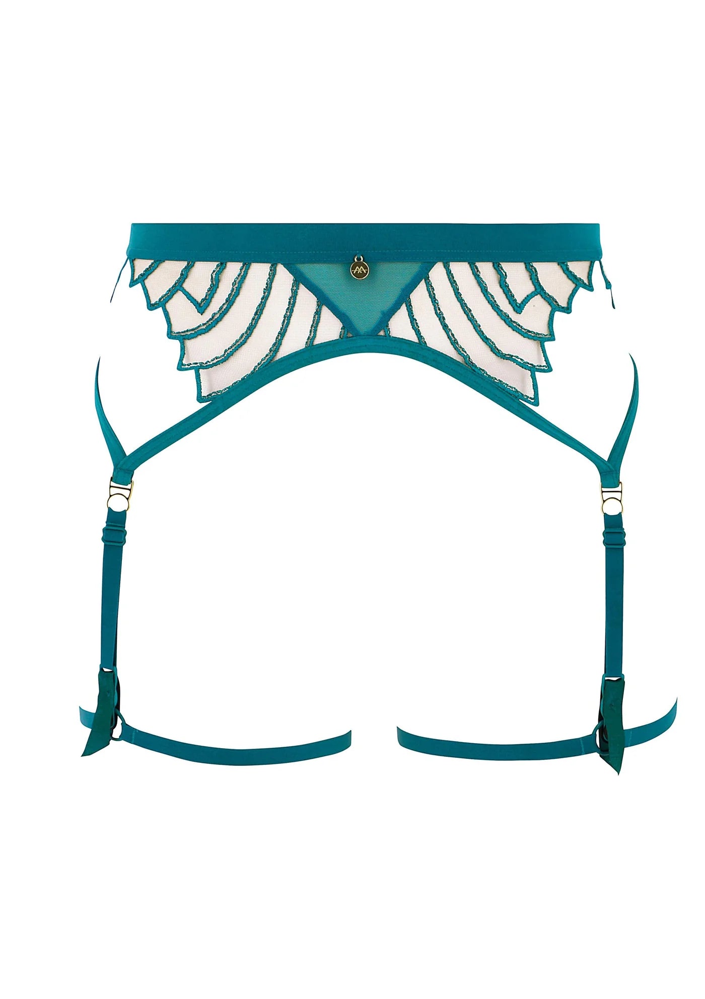  Cosmic Dream Suspender Belt in Lagoon Lingerie by Atelier Amour- The Nookie