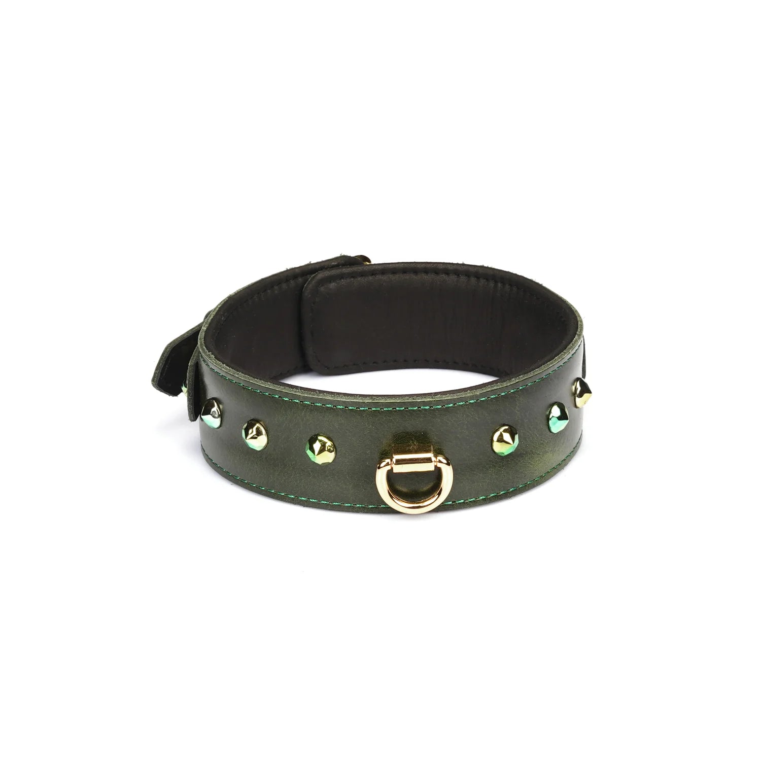  Luxury Green Collar with Gemstones Kink by Liebe Seele- The Nookie