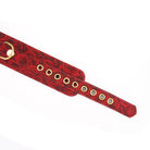  Kinbaku Ukiyoe Red Rosy Suede Leather Collar and Leash Kink by Liebe Seele- The Nookie