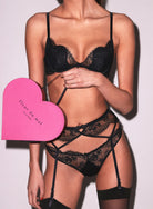 Frankie Lace Strappy Garter Belt Lingerie by fleur du mal- The Nookie